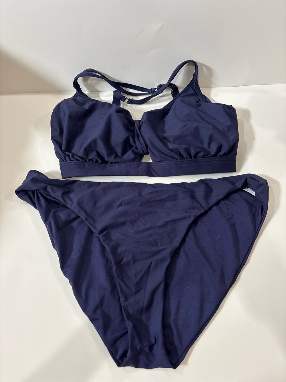 Birdsong Navy Two-Piece Bikini Set with Adjustable Straps